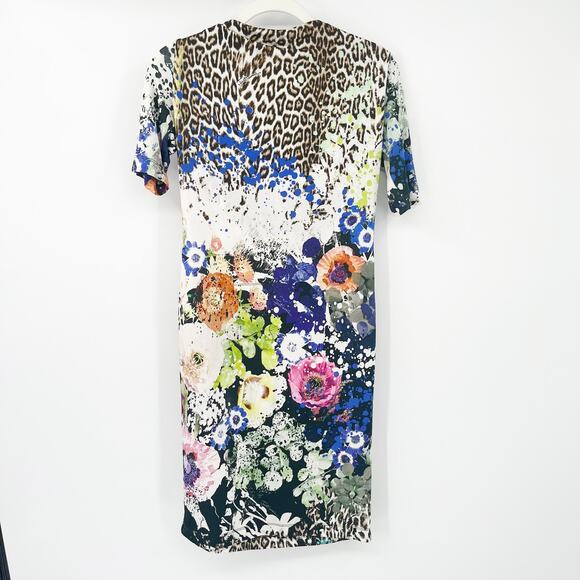 Just Cavalli Womens Y2K Vintage Artsy Leopard Animal Floral Dress Size 44 / M - Picture 8 of 8